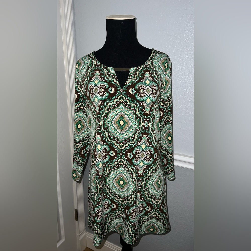 Tunic, women top, Charter Club, size L, green